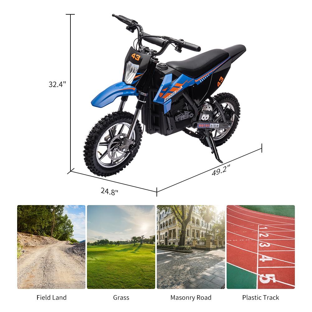 36V Battery-Powered Off-Road Electric Ride-On Motorcycle for Kids