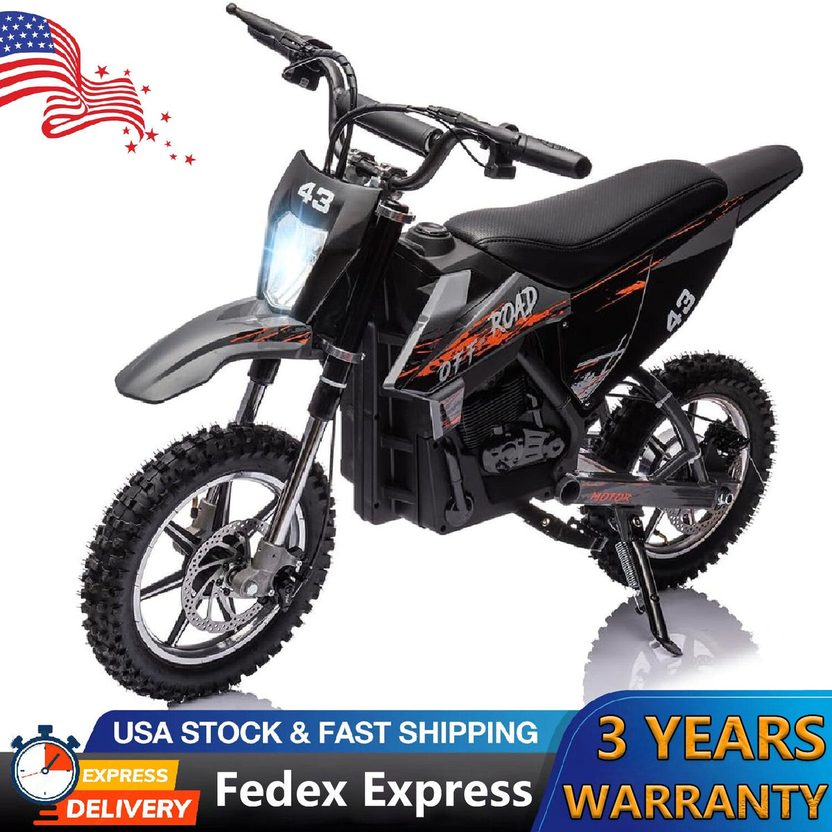 36V Battery-Powered Off-Road Electric Ride-On Motorcycle for Kids