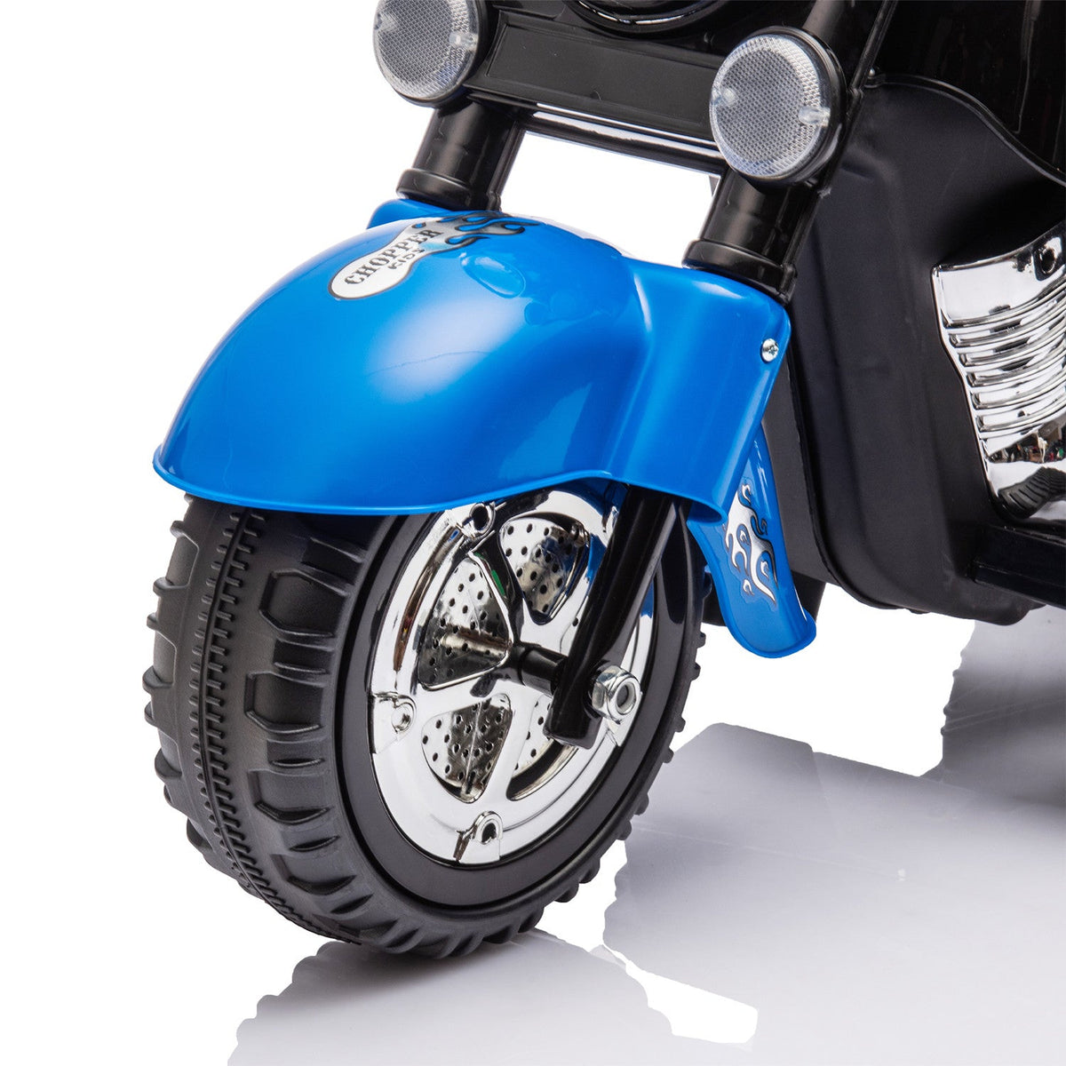 Electric 6V 3-Wheel Ride-On Motorcycle with LED Lights for Toddlers and Kids