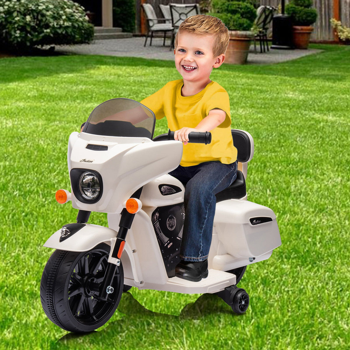 6V Electric Kids Ride-On Dirt Bike with USB AUX Music and Headlight
