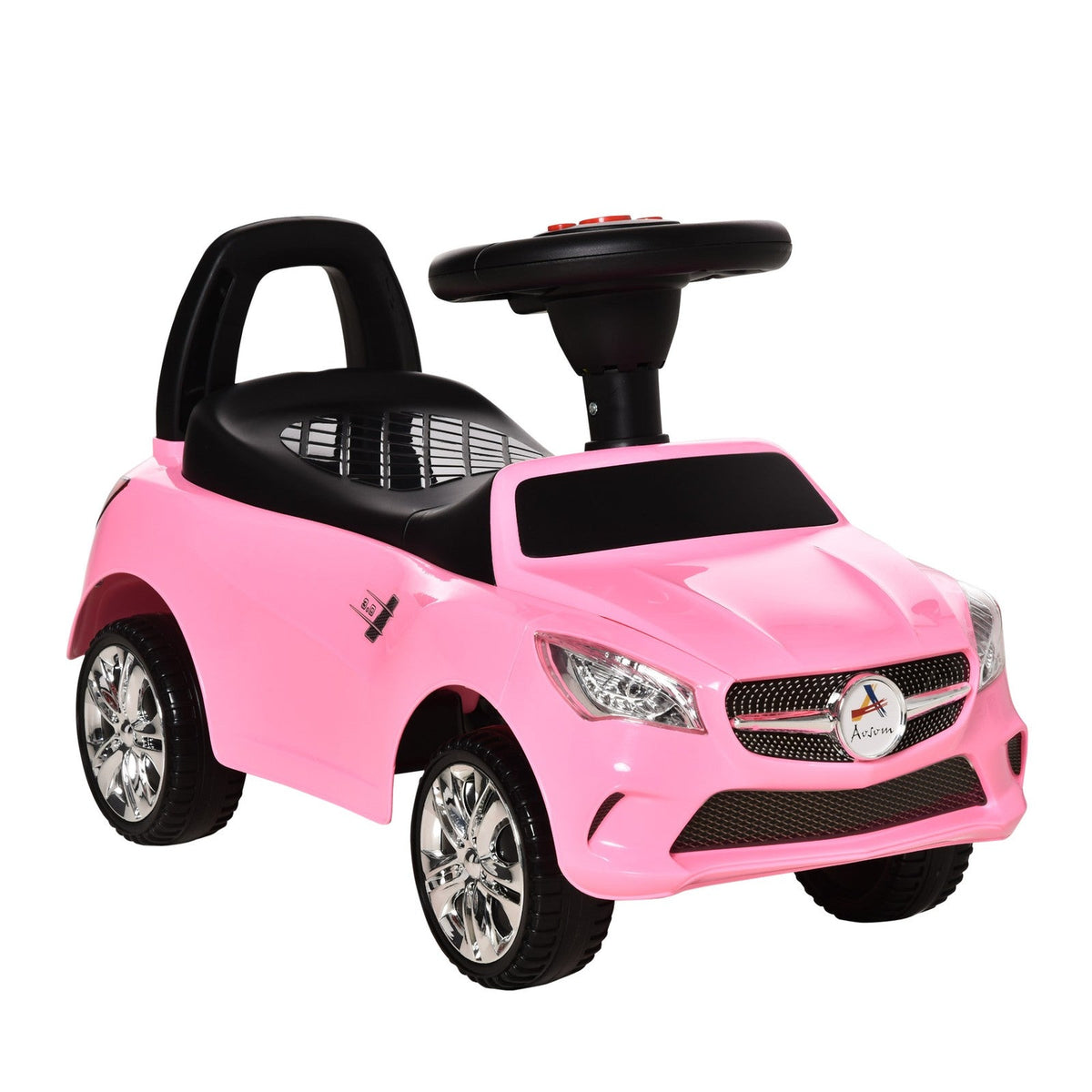 Ride-On Sliding Car with Horn, Music, Lights, and Storage – No Power Needed