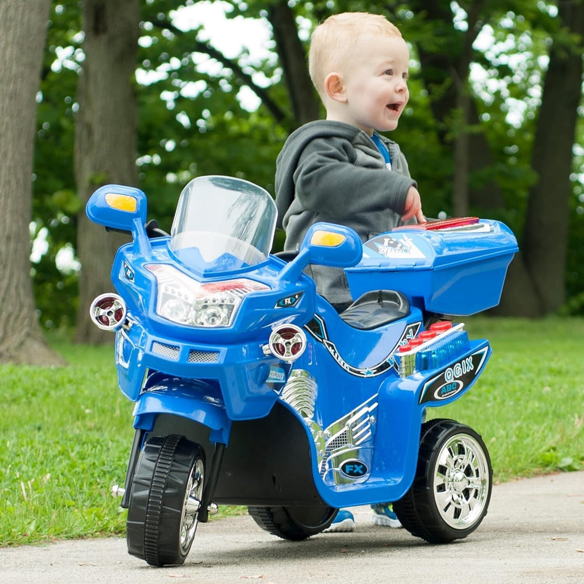 Battery-Powered 3-Wheel Ride-On Motorcycle Trike for Kids