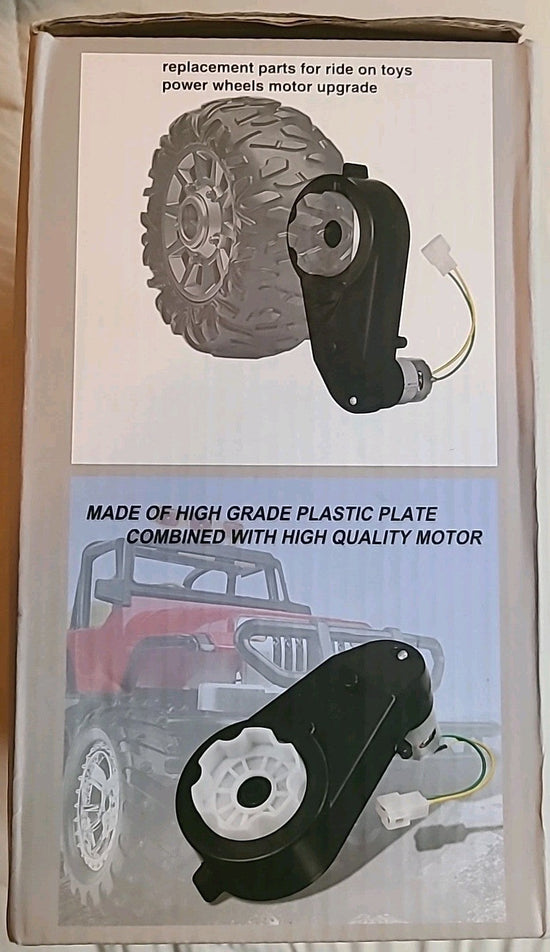 12V RS550 DC Motor for Ride-On Toy Cars with Gearbox, 12000-40000 RPM