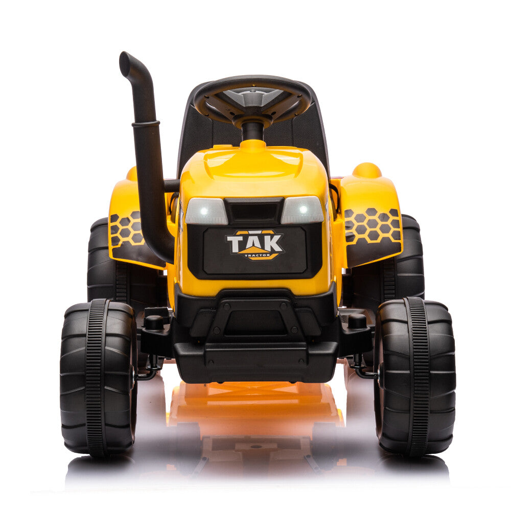 Electric Battery-Powered Ride-On Tractor and Excavator with Trailer for Kids Age 5 and Up