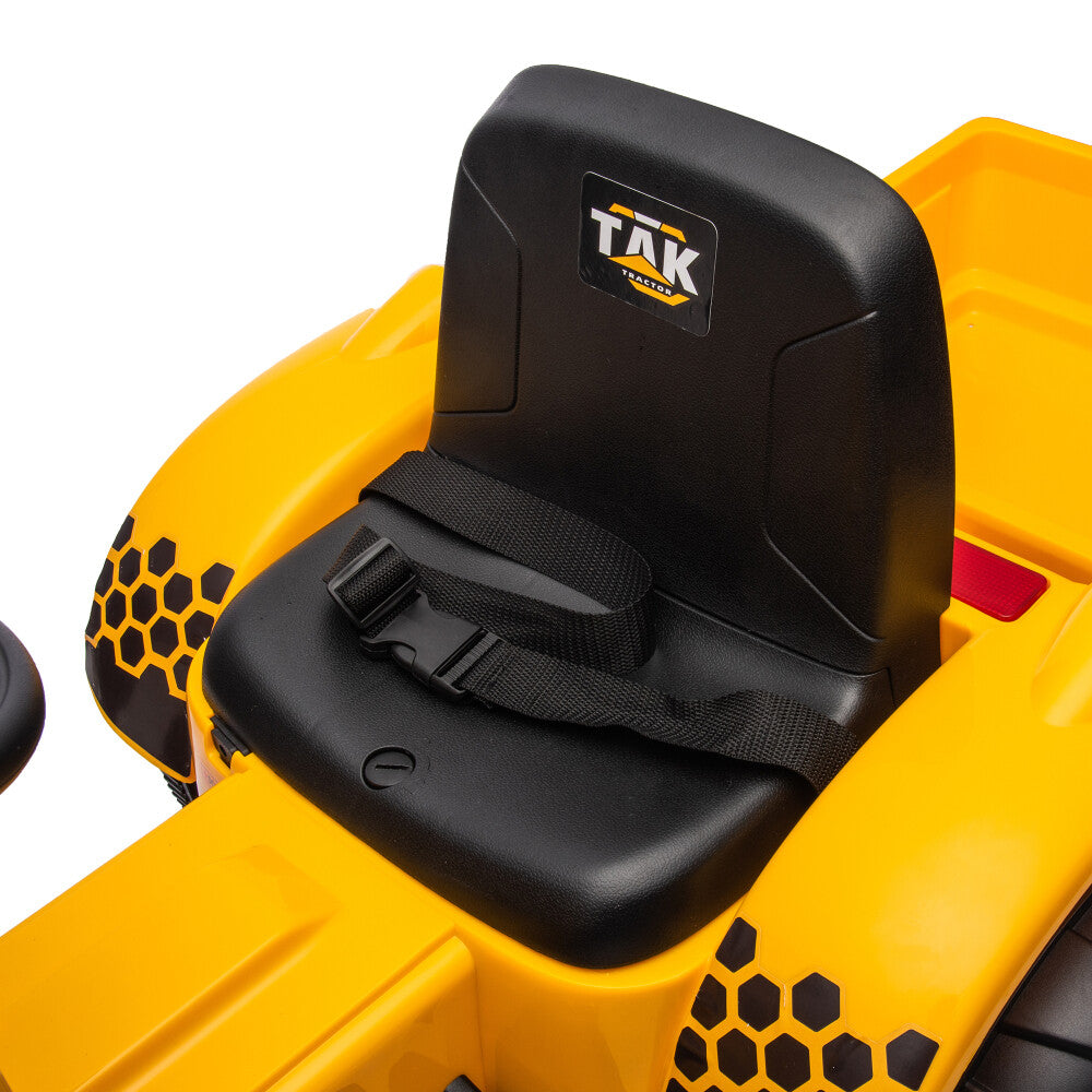 Electric Battery-Powered Ride-On Tractor and Excavator with Trailer for Kids Age 5 and Up