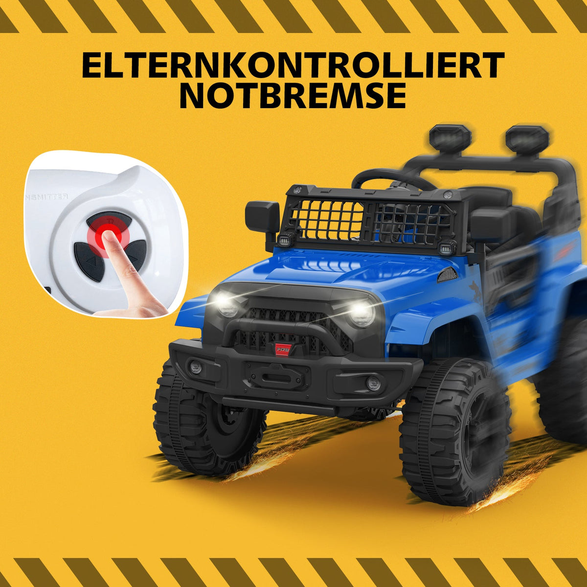 12V Battery-Powered Electric Ride-On Truck with Remote Control and LED Lights