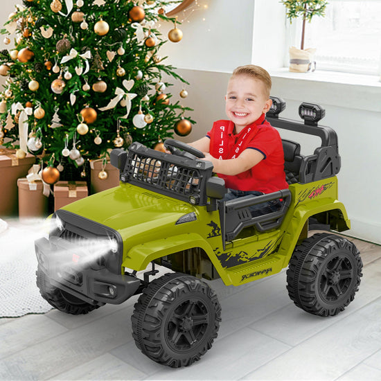 12V Battery-Powered Electric Ride-On Truck with Remote Control and LED Lights
