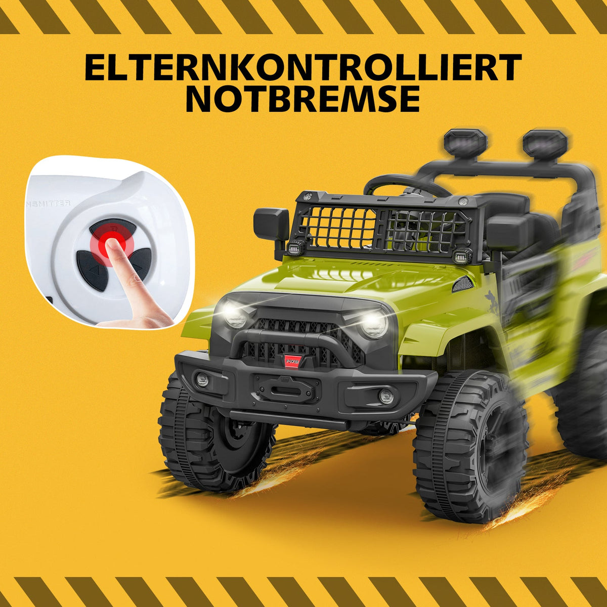 12V Battery-Powered Electric Ride-On Truck with Remote Control and LED Lights