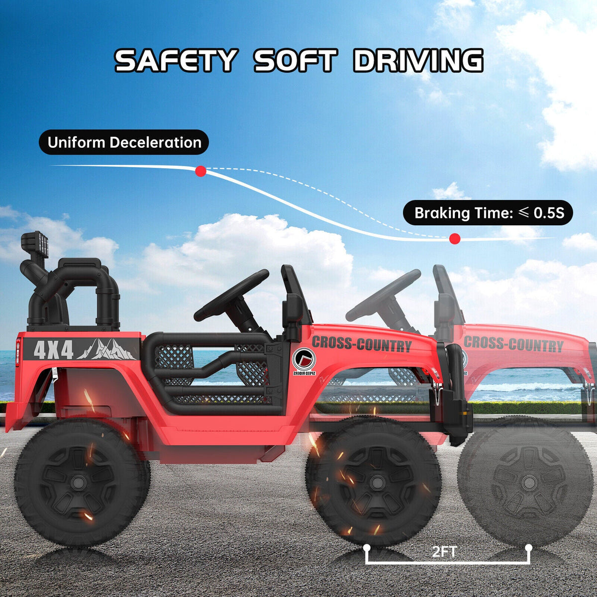 12V Battery-Powered Ride-On Electric Truck Car with Remote Control