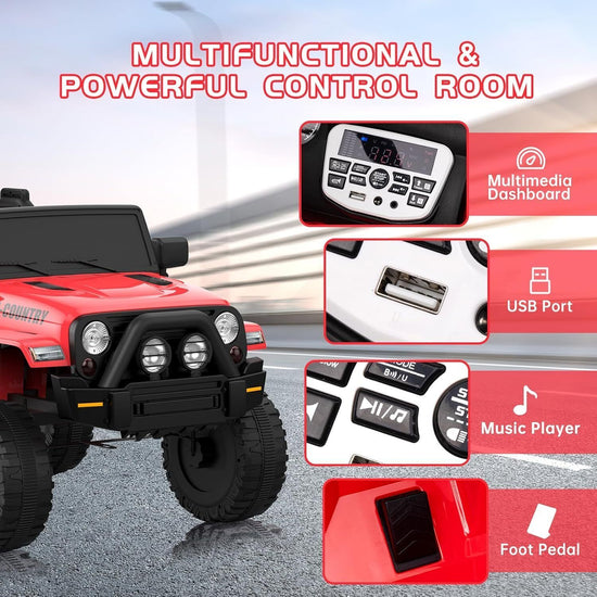 12V Battery-Powered Ride-On Electric Truck Car with Remote Control