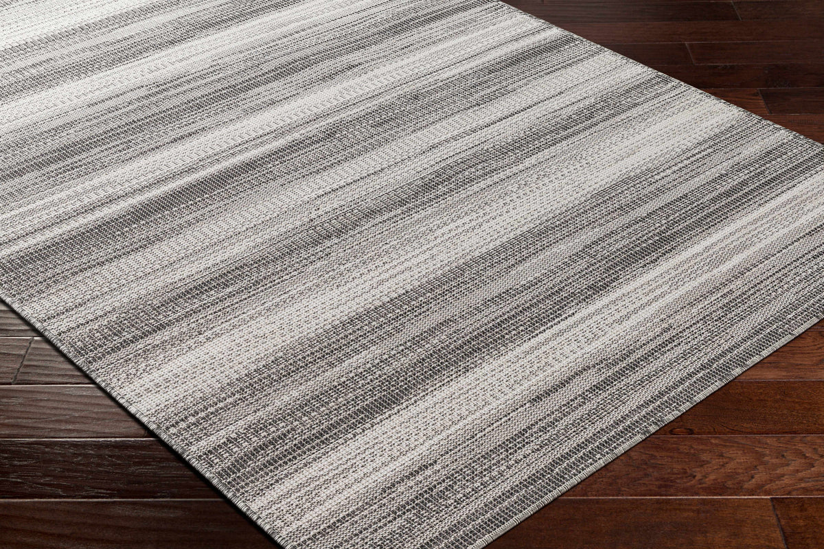 Kris Black Outdoor Area Rug - Clearance