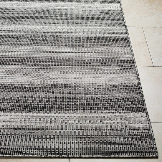 Kris Black Outdoor Area Rug - Clearance