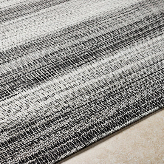 Kris Black Outdoor Area Rug - Clearance