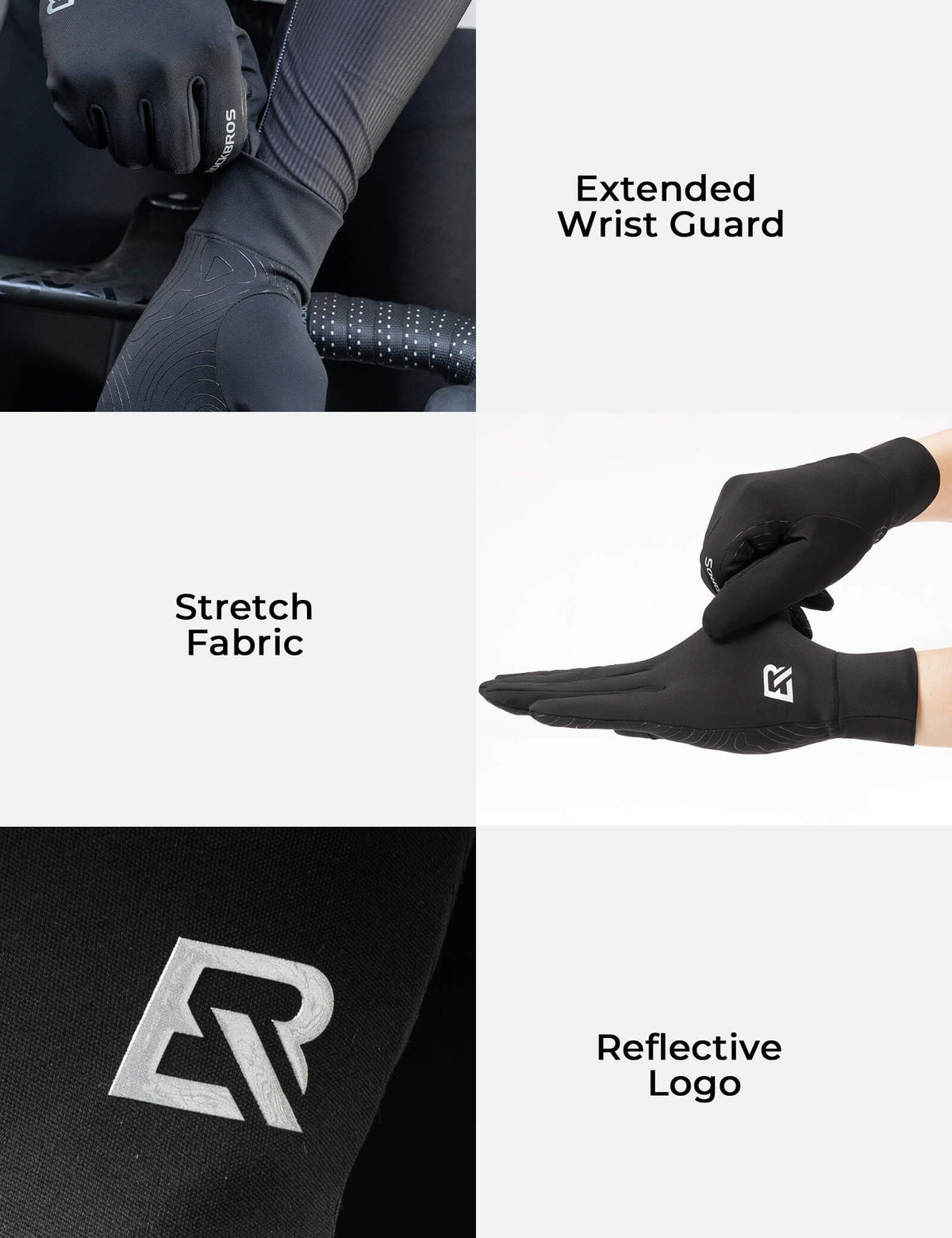 Full finger winter cycling gloves