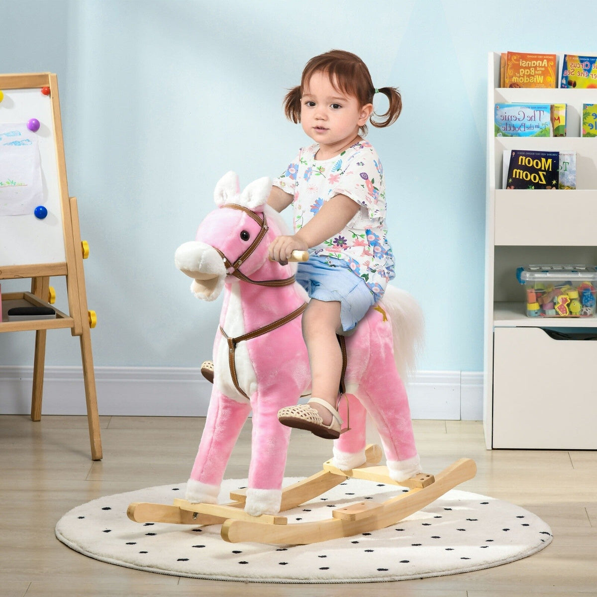 Toddler Rocking Horse with Saddle and Sound Features