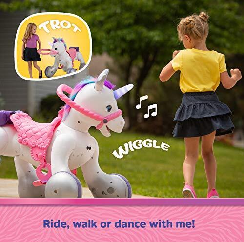 12 Volt Ride-On Toy for Toddlers and Kids - Rideamal Unicorn with a Maximum Rider Weight of 70lbs