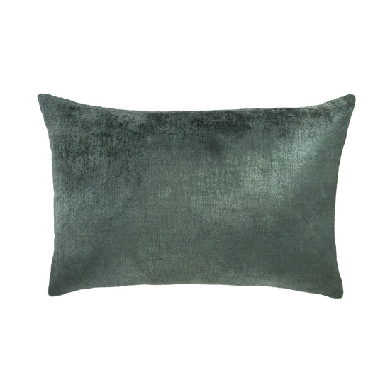 Sage Green Silk Velvet Ikat Pillow Cover, 16 x 24
