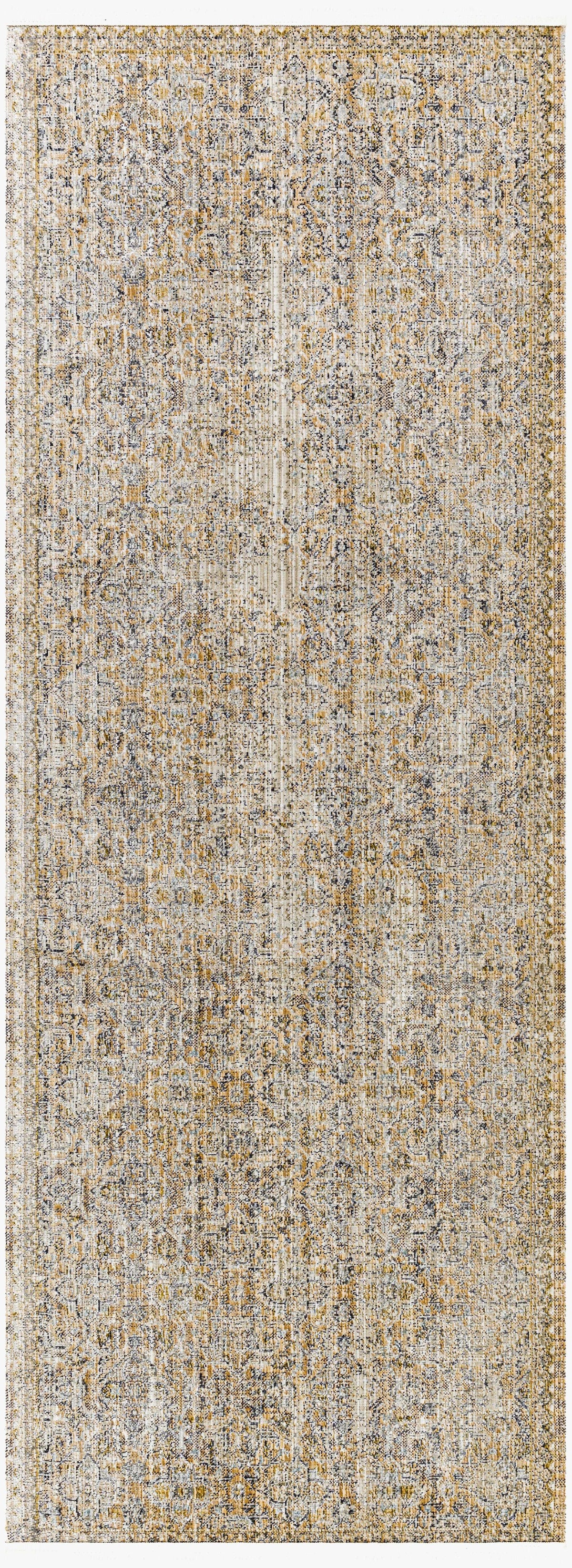 Margaret Beige & Blue Washable Outdoor Rug - Becki Owens x Livabliss - Clearance