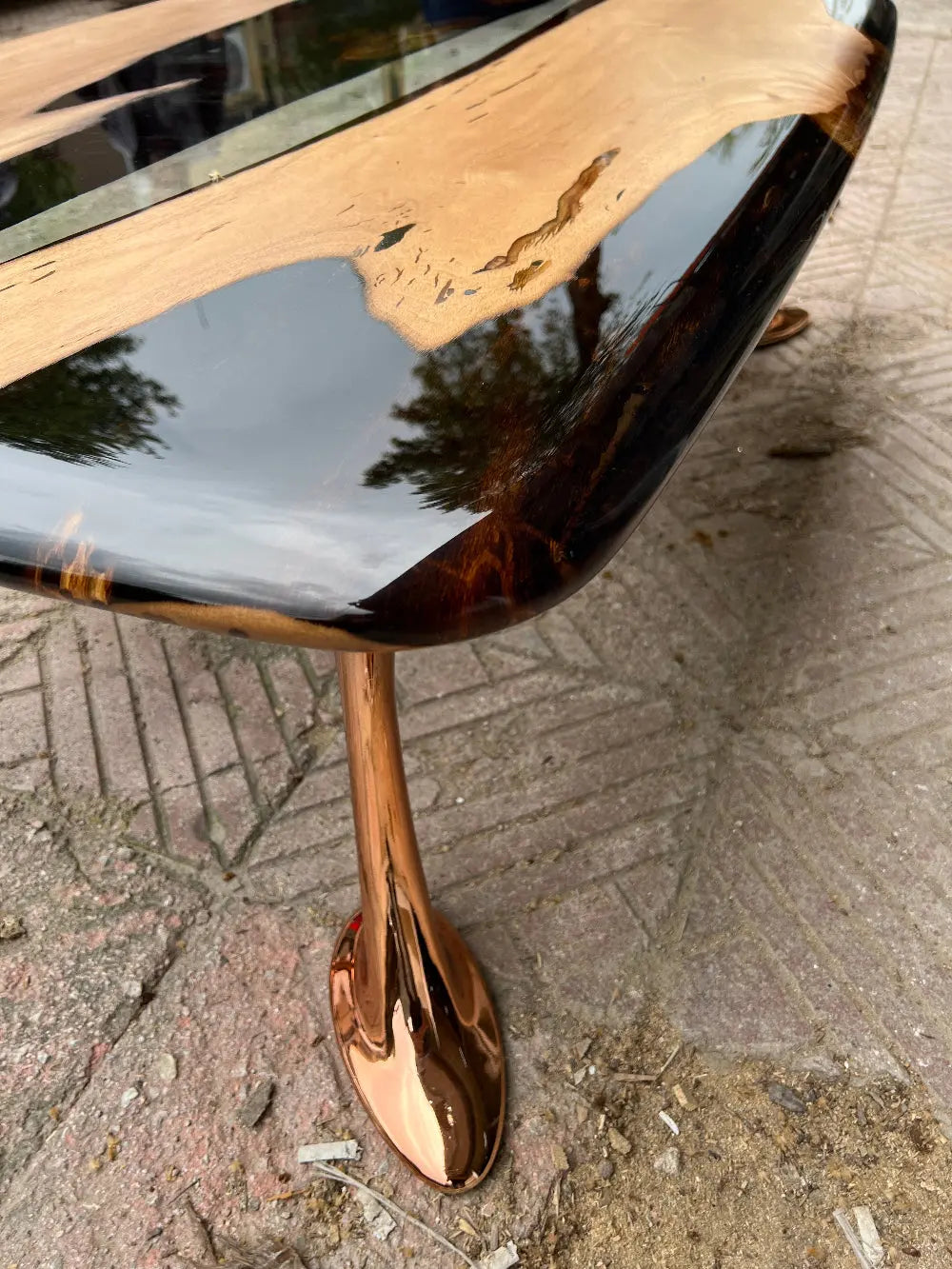 Luxury Epoxy Resin River Walnut Coffee Table | Osso Collection