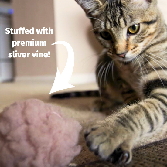 HuggleKats® FlufferFleece™ Ballies Plush Cat Toys, 3 Pack