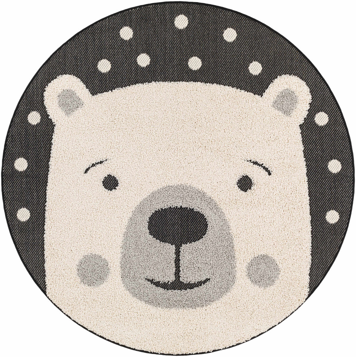 Kids Bear Animal Print Nursery Outdoor Area Rug - Clearance