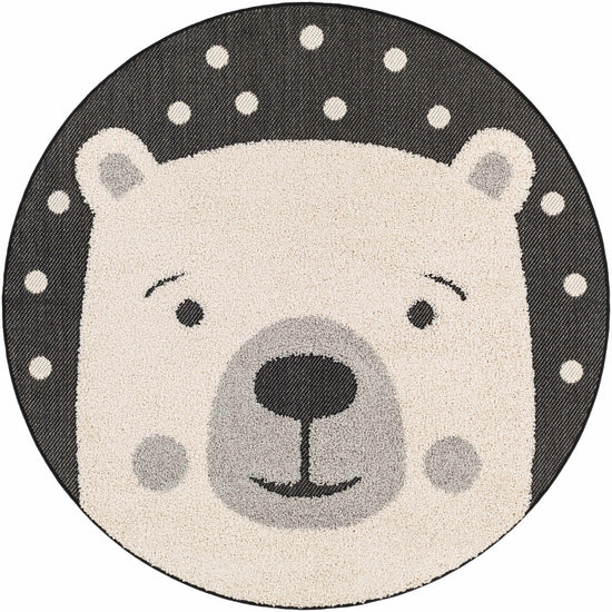 Kids Bear Animal Print Nursery Outdoor Area Rug - Clearance