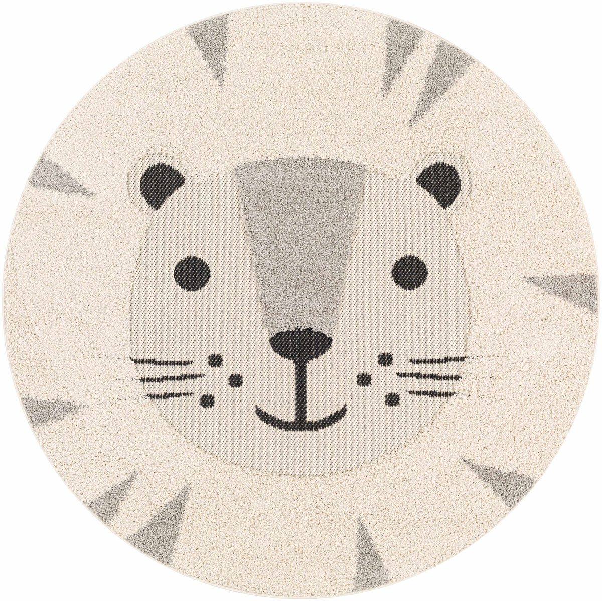 Kids Lion Animal Print Nursery Outdoor Area Rug - Clearance