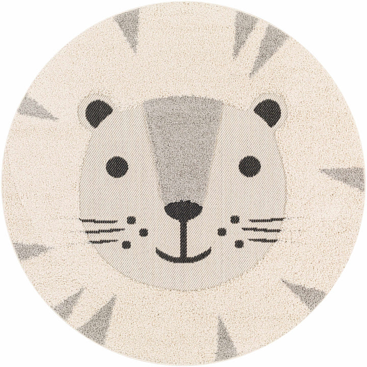 Kids Lion Animal Print Nursery Outdoor Area Rug - Clearance