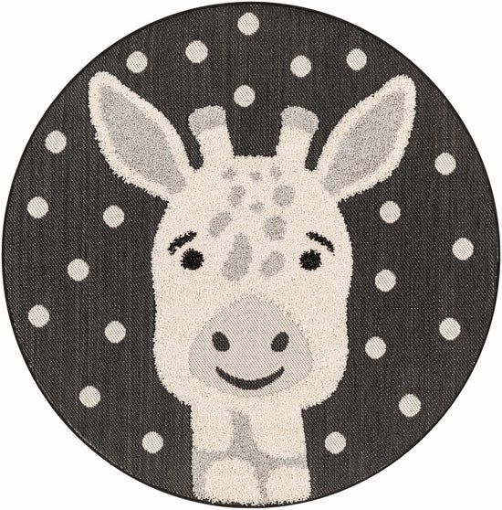Kids Giraffe Animal Print Nursery Outdoor Area Rug - Clearance