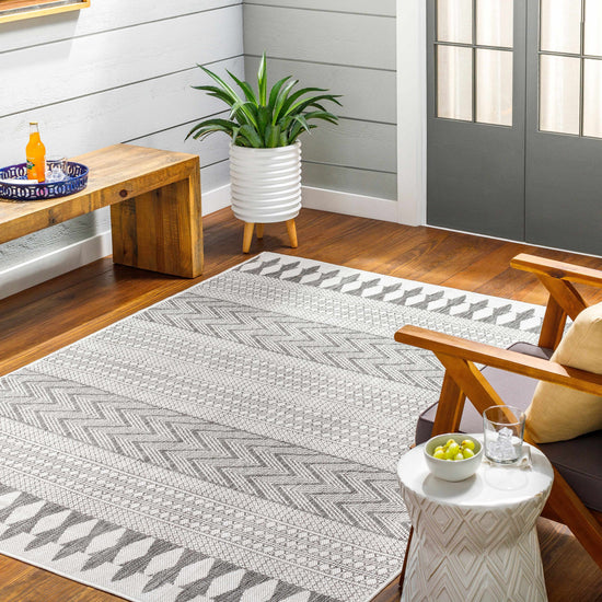 Asif Gray Outdoor Area Rug - Clearance