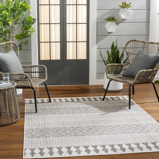 Asif Gray Outdoor Area Rug - Clearance