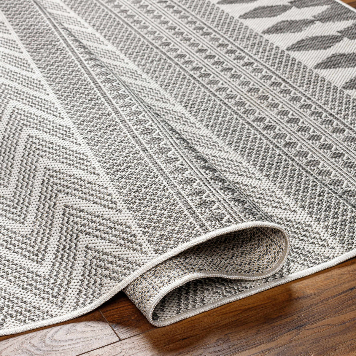 Asif Charcoal Outdoor Area Rug - Clearance