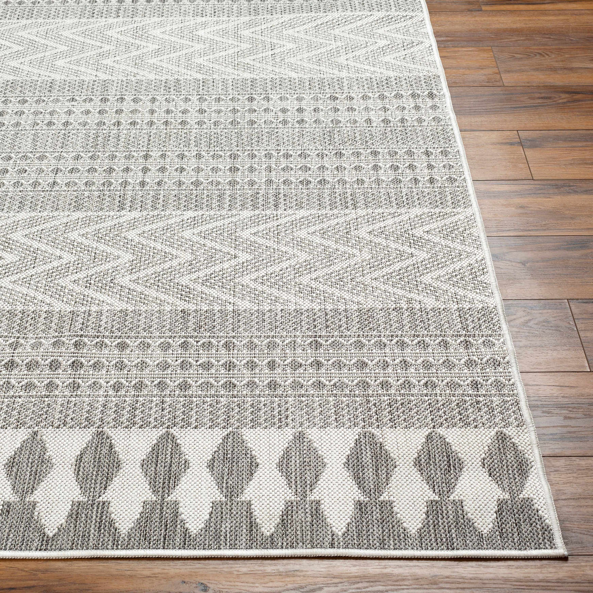 Asif Charcoal Outdoor Area Rug - Clearance