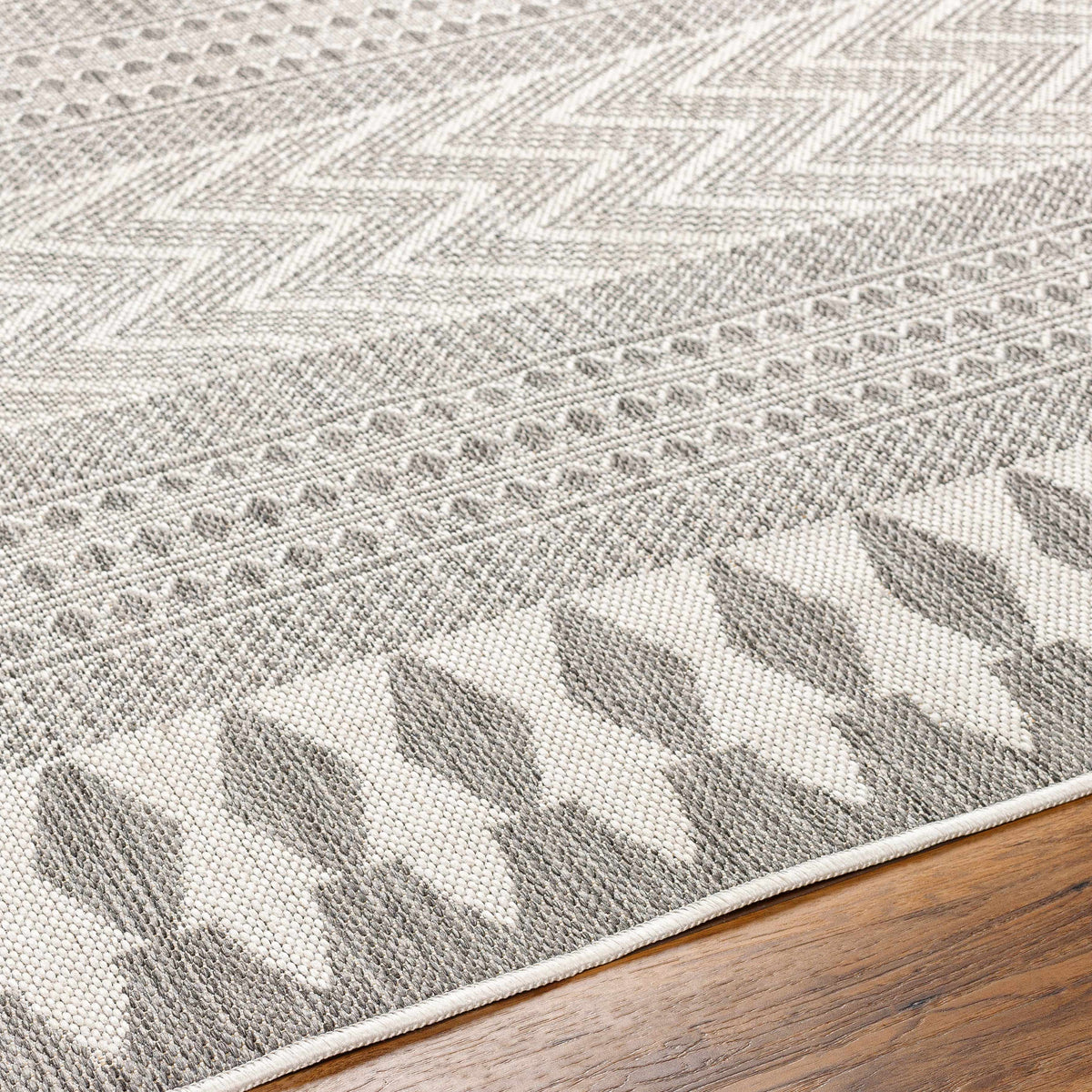 Asif Charcoal Outdoor Area Rug - Clearance