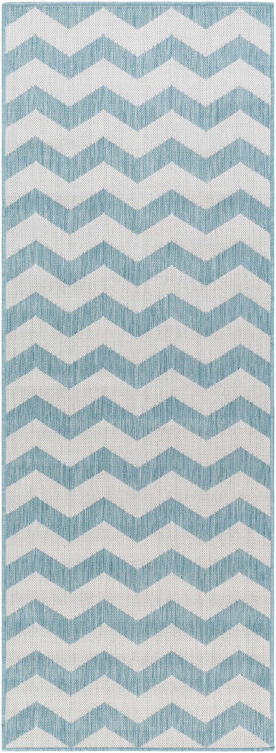 Cheri Thatch Light Blue Outdoor Carpet Area Rug - Clearance