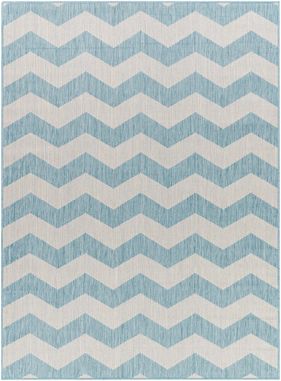 Cheri Thatch Light Blue Outdoor Carpet Area Rug - Clearance