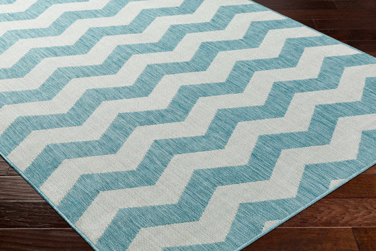 Cheri Thatch Light Blue Outdoor Carpet Area Rug - Clearance