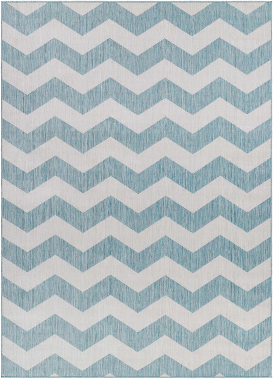 Cheri Thatch Light Blue Outdoor Carpet Area Rug - Clearance