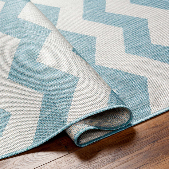 Cheri Thatch Light Blue Outdoor Carpet Area Rug - Clearance