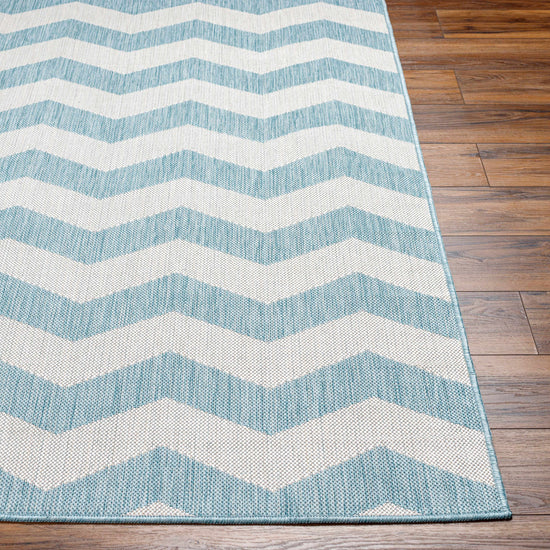 Cheri Thatch Light Blue Outdoor Carpet Area Rug - Clearance