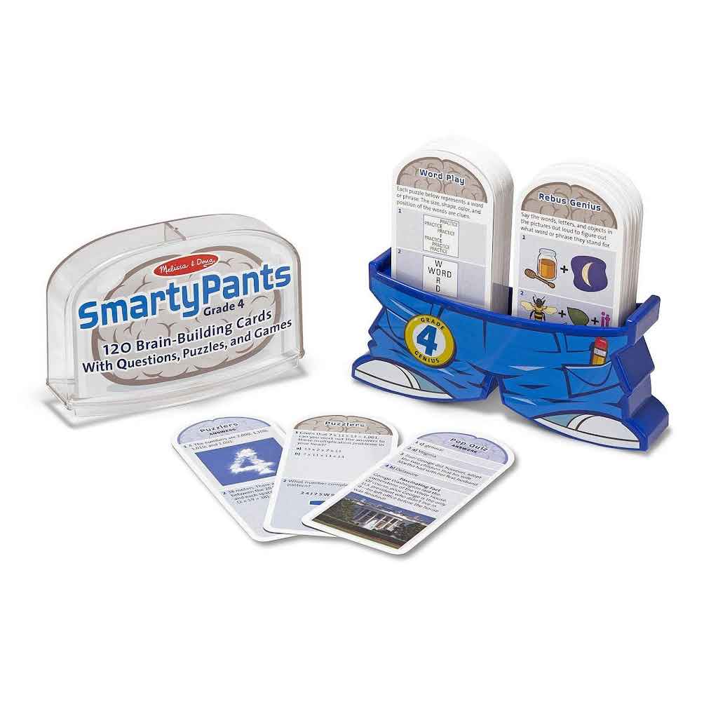Smarty Pants- Melissa & Doug-120 Brain Building Cards with Questions Puzzles and Games