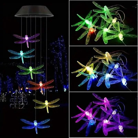 Solar Dragonfly Wind Chimes Lights