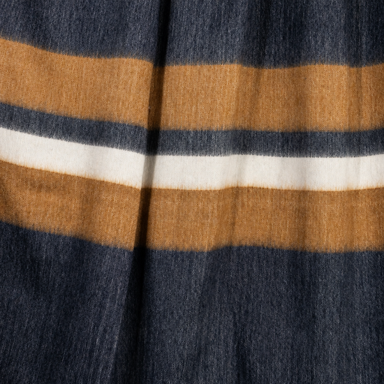Handwoven Alpaca Throw Blanket | Copper & Navy Camilo | Kallpa Collection