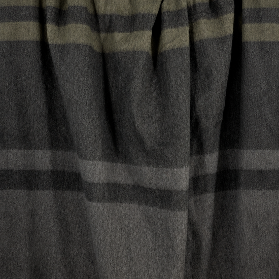 Handwoven Alpaca Throw Blanket | Storm Gray & Olive | Kallpa Collection