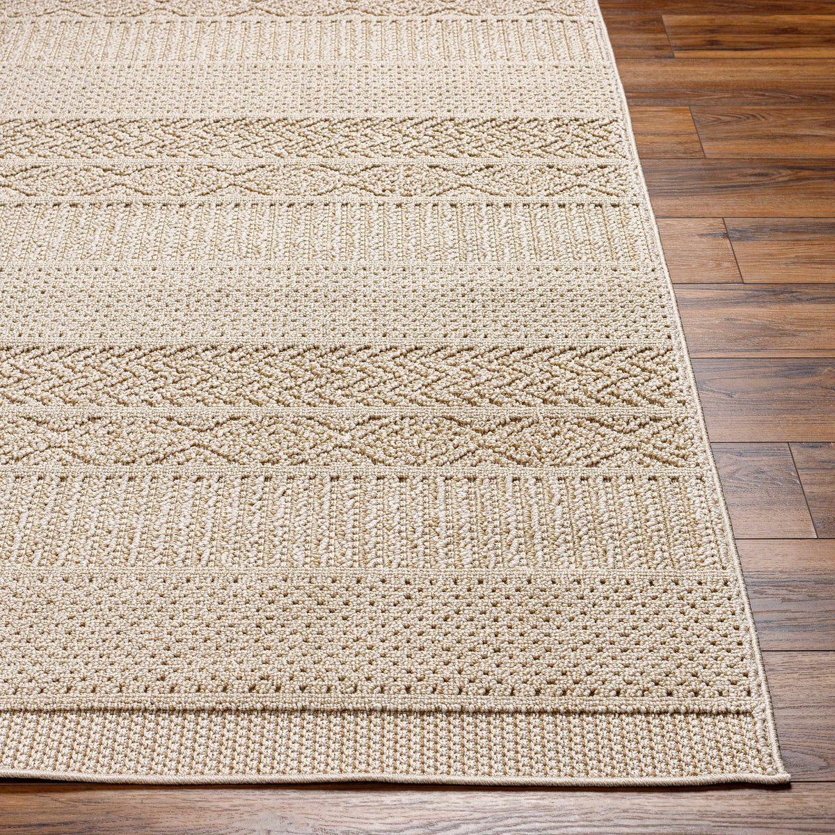 Corom Beige Outdoor Area Rug - Clearance