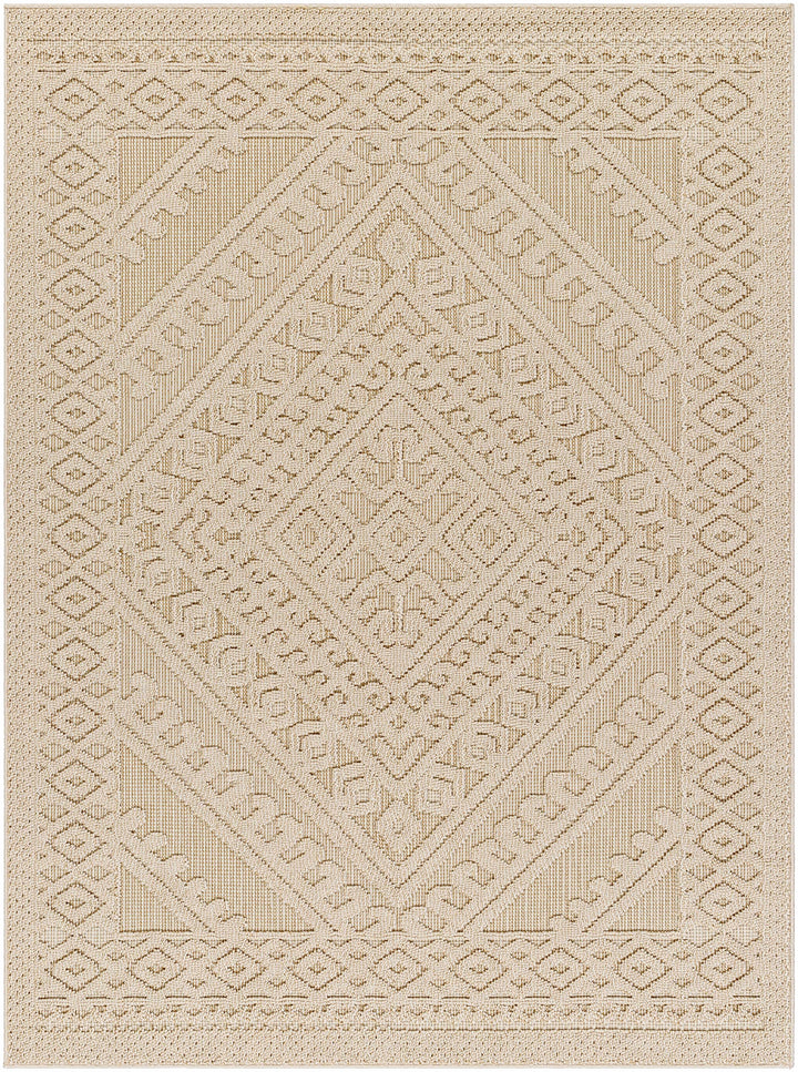 Hibah Bone Outdoor Area Rug - Clearance