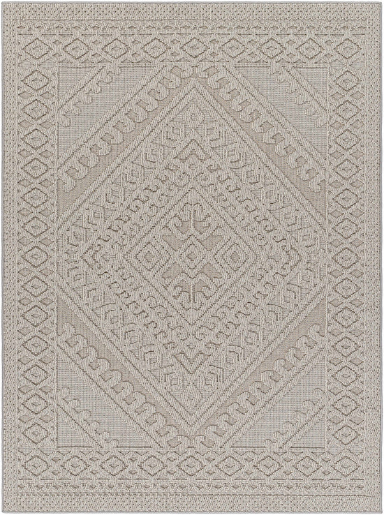 Hibah Natural Gray Outdoor Area Rug - Clearance