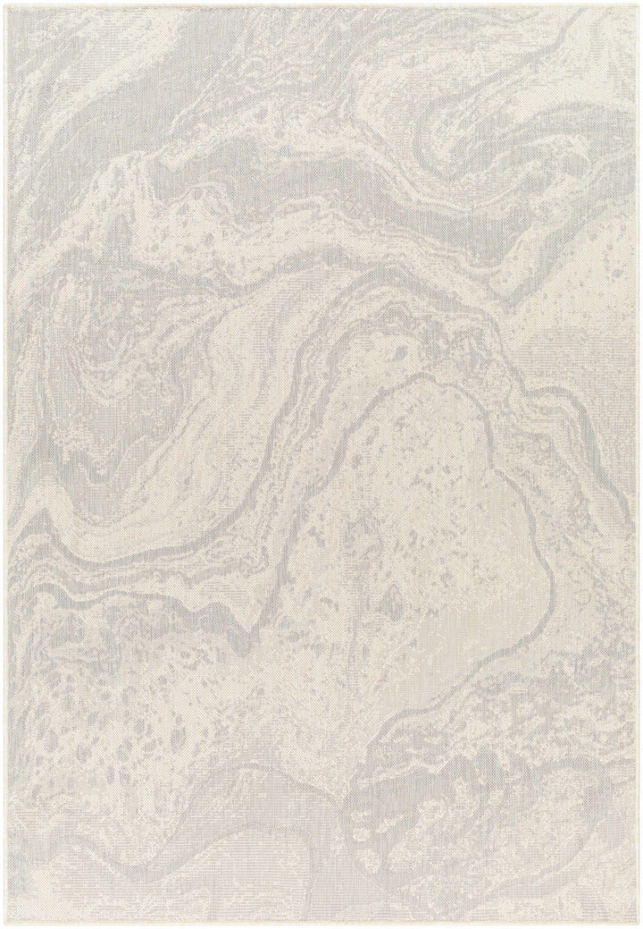 Basma Cream Marble Outdoor Area Rug - Clearance