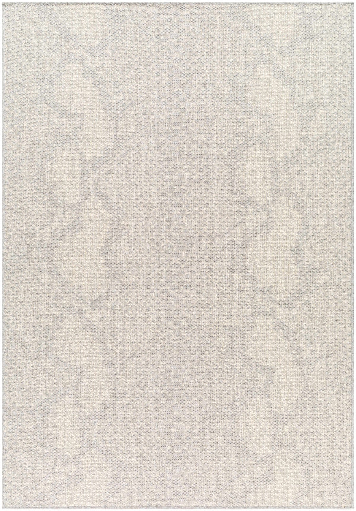 Estee Cream Snake-Patterned Outdoor Area Rug - Clearance