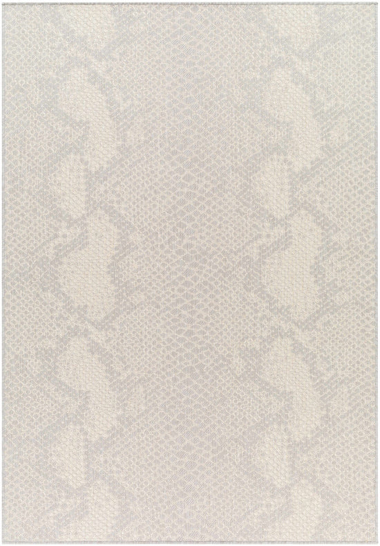 Estee Cream Snake-Patterned Outdoor Area Rug - Clearance